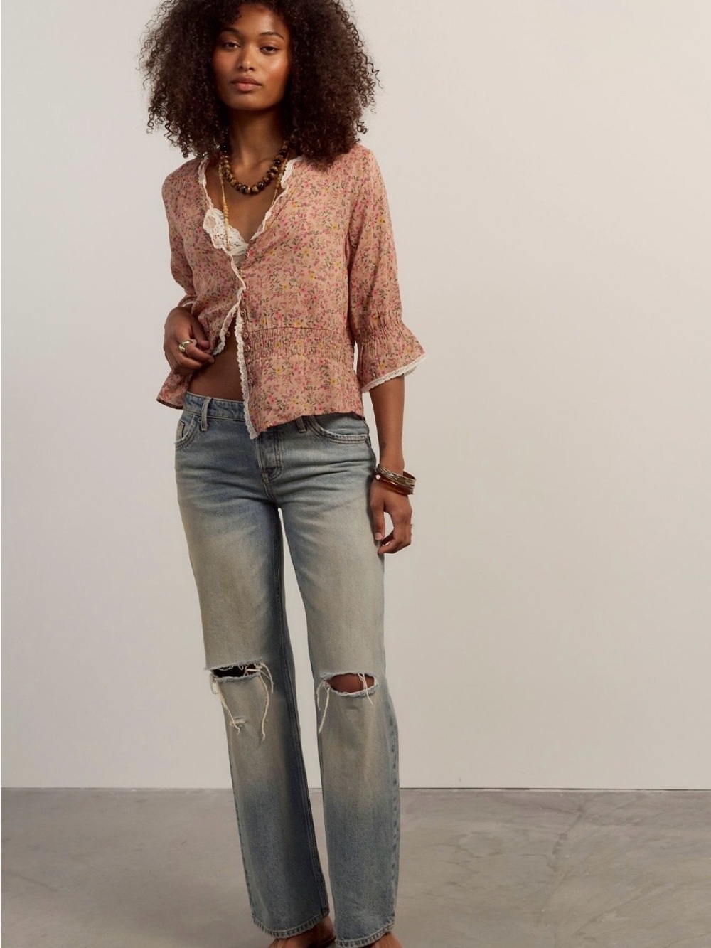 Spell Mimi Rose Blouse NWT Free People - Picture 3 of 4